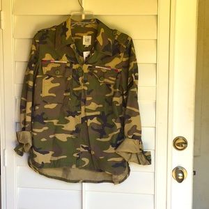 New Gap green camo swing jacket
